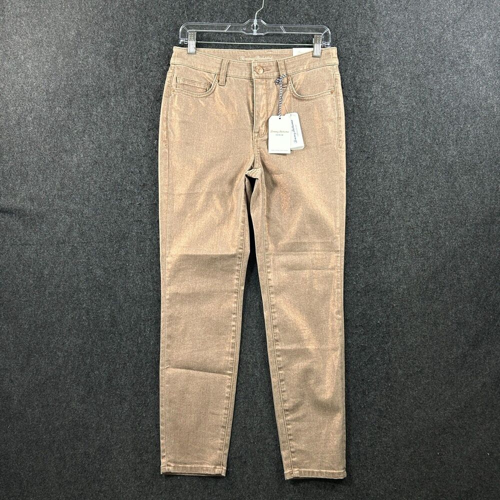 Tommy Bahama Pants Women's 4 Copper Metallic High Rise Ankle NWT